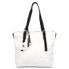 Uniwersalna Torebka Damska XL Shopper Bag firmy Hernan HB0213-1 Biała/Czarna